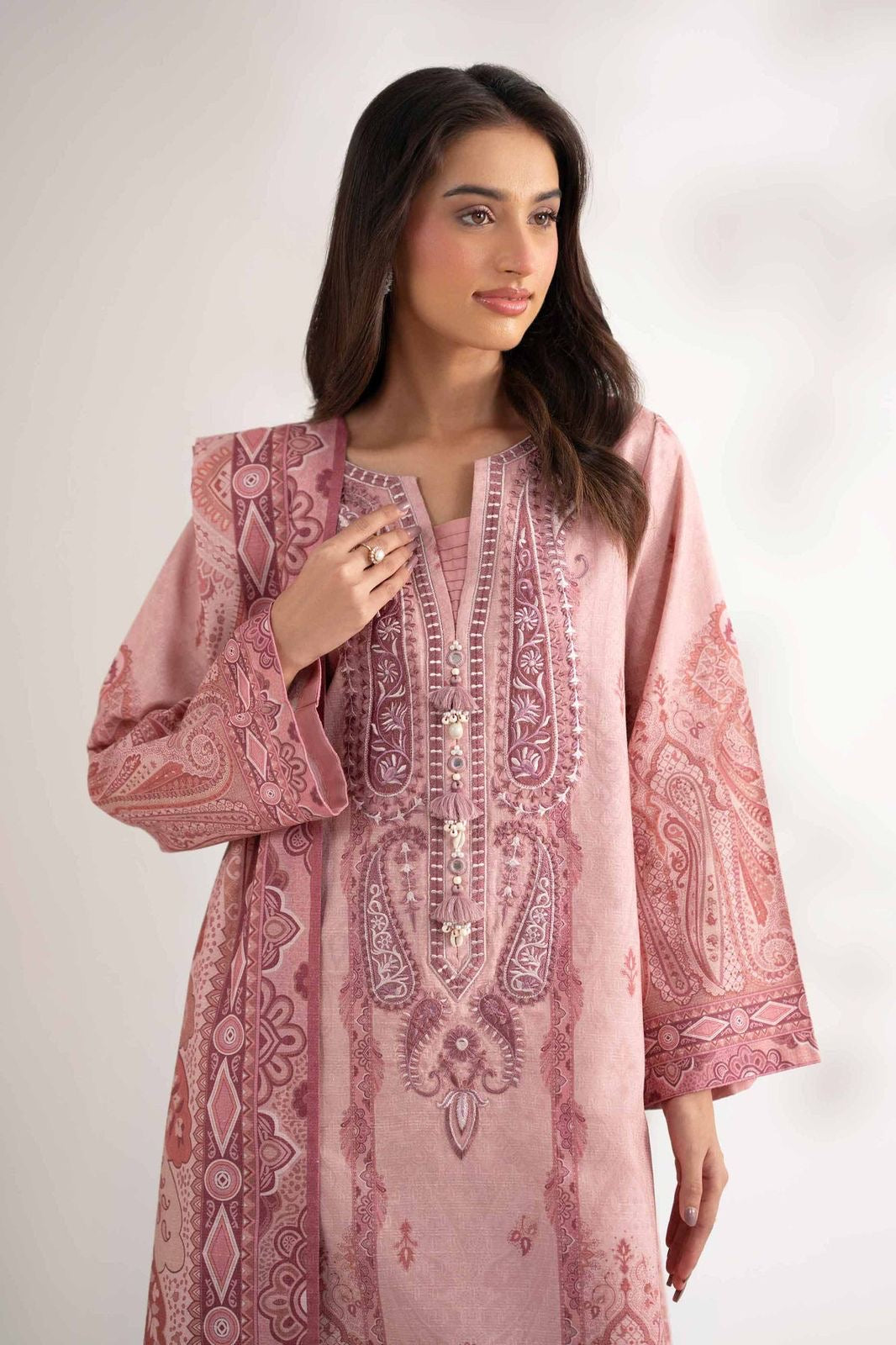 3 piece - embroidered suit