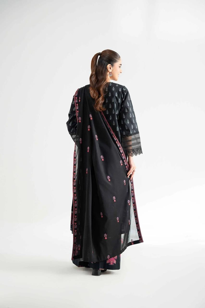 3 piece - embroidered suit with embroidered duppata